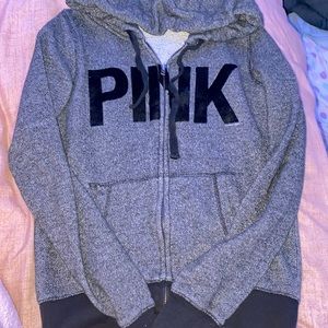 Pink Zip Up Sweater